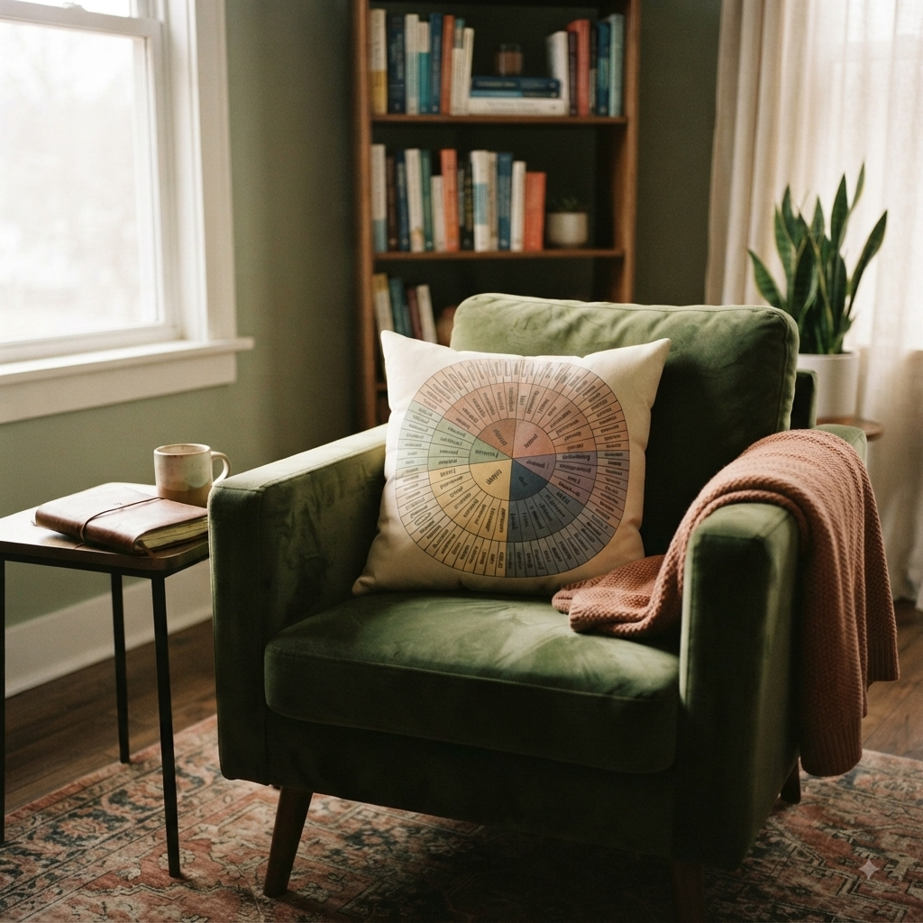 feeling wheel pillow on a chair