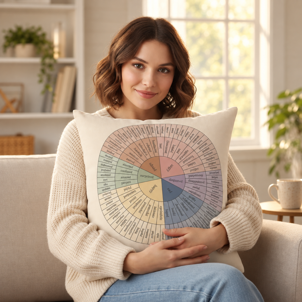 feeling wheel pillow on a chair